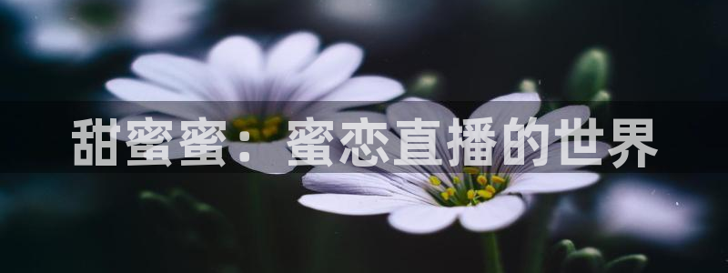 小九直播免费足球观看：甜蜜蜜：蜜恋直播的世界